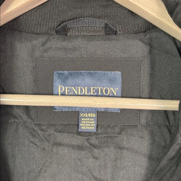 NWT New Pendleton Green Black Plaid Wool Blend Full Zip Hooded Jacket Size XXL